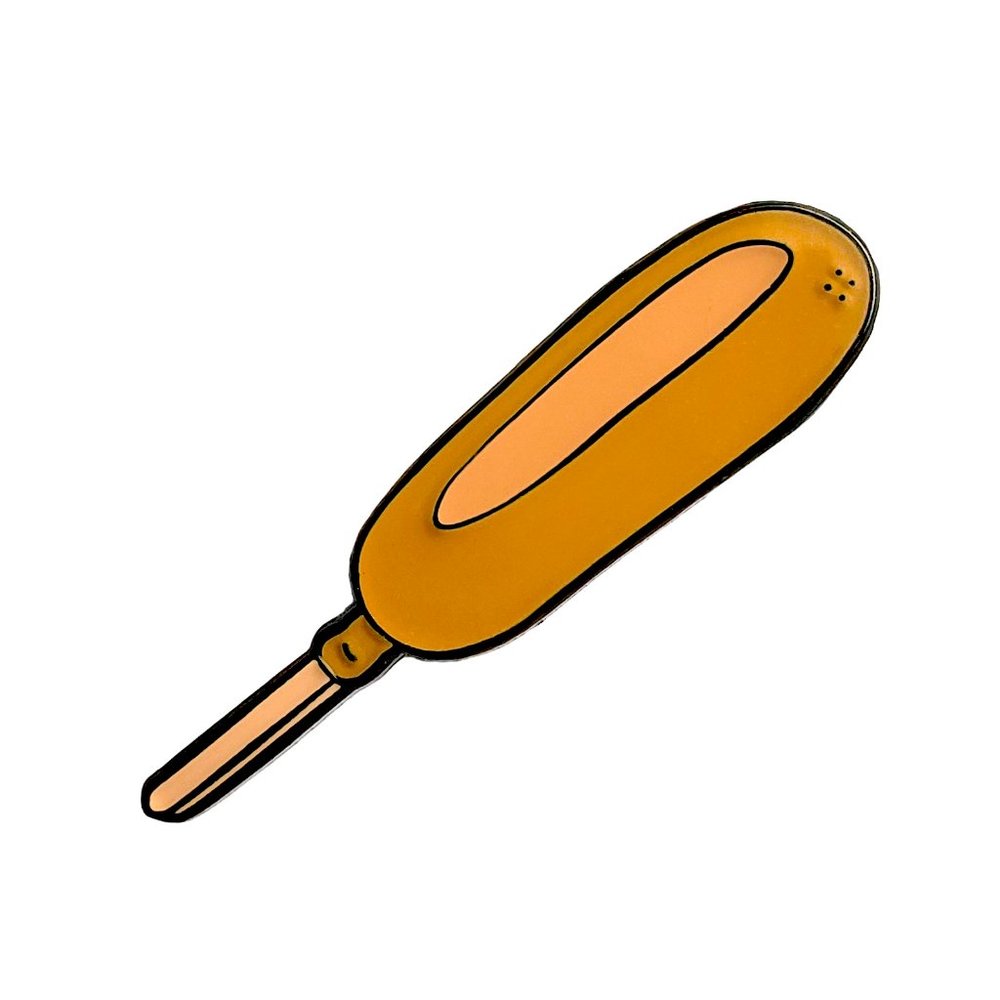 Corn Dog Enamel Pin